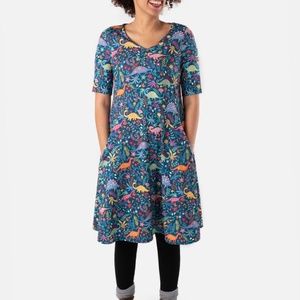 POPSY Clothing Co. Saura Dinosaur 🦖 🦕Dress UK18/US16